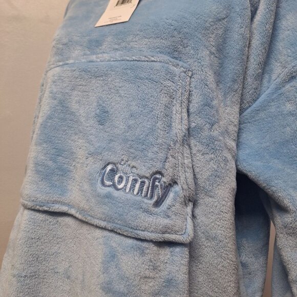 The Comfy Blue Pullover Sweatshirt Hoodie Soft One Size Womens Cozy Snuggle - Picture 10 of 10